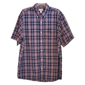 Carhartt Mens Button‎ Up Shirt Short Sleeved Blue Red Plaid Sz Xxl